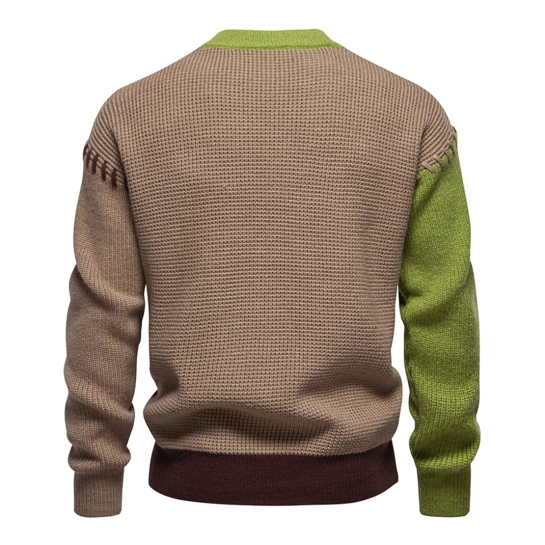 Enea® - Grün und Beige | Premium Pullover für Herren