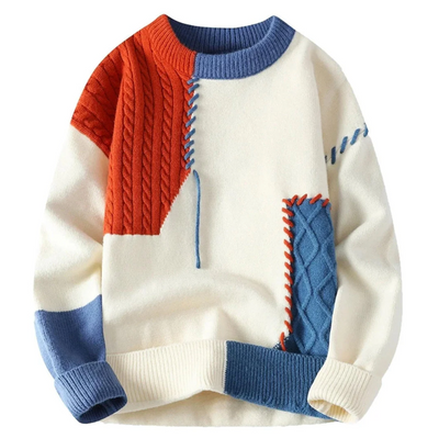 Cozy Patch - Stylischer Patchwork-Pullover